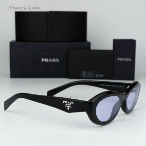 BRAND NEW Prada PR26ZS 16K40J Black Violet Oval Women Sunglasses PR 26ZS